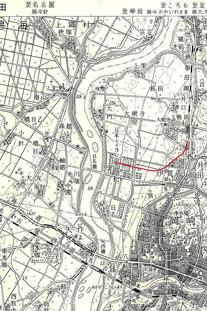 r2【名古屋鉄道】路線図 昭和36年 名鉄一宮線 岩倉支線 鏡島線 岡崎市内線 挙母線 揖斐線 岐阜市内線 谷汲線 美濃町線 八百津線 三河線 他 -  ホビー、カルチャー